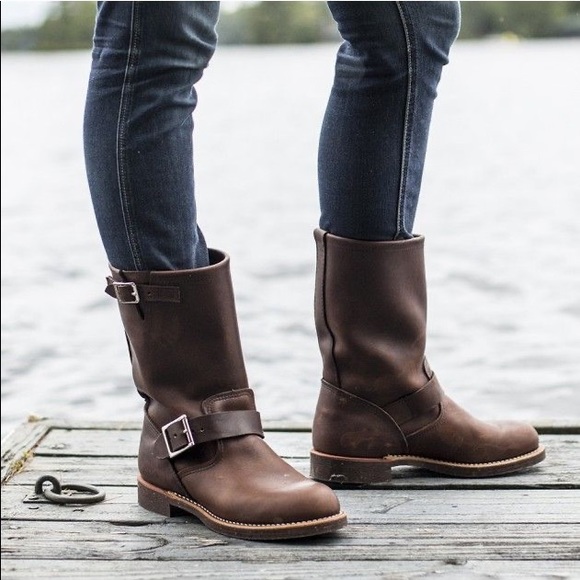 Red Wing Leather Engineer Buckle Boots 